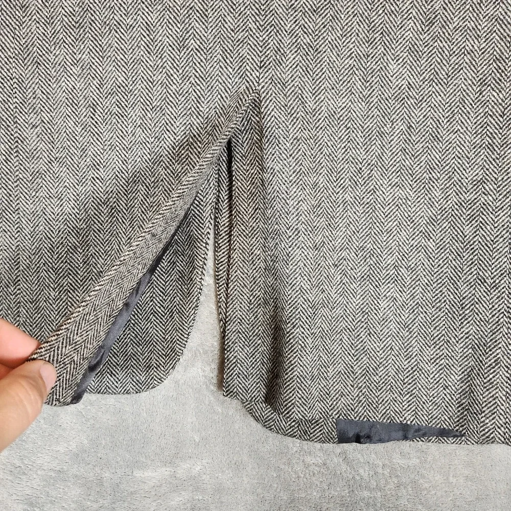 Towncraft Blazer Men's 40R Gray Herringbone Tweed Wool/Lana‎ Sport Coat Jacket